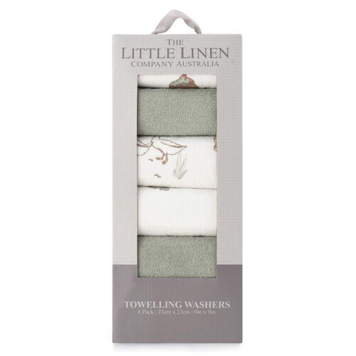 Baby First Little Linen Towelling Washer 6 Pack